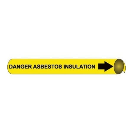 Nmc Pipemarker Precoiled, Danger Asbestos, F, E4033 E4033
